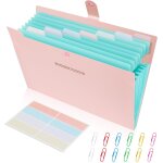 Trieur 8 pochettes, a4 range document plastique classement extensible accordon organiseur, trieur valisette ...