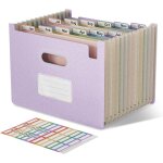 Trieur a4 12 compartiments, rangement papier administratif, organiseur de dossiers accordon en paille ...