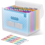 Trieur a4, 12 pochettes rangement papier administratif / classeur avec intercalaire, dossier classement ...