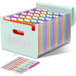 Trieur a4, 26 pochettes extensible range document, rangement papier administratif, classeur documents ...