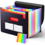 Trieur document, 13 compartiments rangement papier dossiers accordon organiseur extensible a4 classeur ...