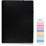 Trieur document, trieur a4 avec elastiques, trieur classeur, classeur rangement documents avec 7 compartiments ...