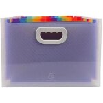 Trieur valisette extensible - exacompta - rf. 55198e - 24 compartiments - poignes rigides - couverture ...