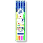 Triplus highlighter, feutres surligneurs fluorescents a pointe ogive de 1 - 4 mm, etui chevalet avec ...