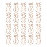 Trombone ananas mignon en m�tal, 20 pi�ces, marque - page pour el�ves de l'�cole