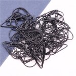 Trombone de mod�lisation en m�tal, en forme de goutte d'eau, dor�, argent, noir, signet, 100 pi�ces / ...