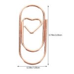 Trombones or rose ¿ pinces m�talliques durables pour cartes, photos et notes ¿ lot de 200 ¿ fournitures ...