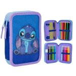 Trousse - cerda - disney stitch - double - bleu - zipp�e