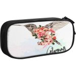 Trousse colibri roses glamour, grande capacit� grande pochette porte - stylo