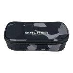 Trousse - avec compartiments - gris - motif treillis camouflage - walker