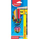 Trousse de couleur forte color'peps x12 + 1 crayon graphite + 1 taille - crayon maped 862723