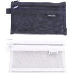 Trousse a crayons, 20, 5 cm grande trousse a crayons pochette porte - stylo double maille transparente ...