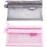 Trousse a crayons, 20, 5 cm grande trousse a crayons pochette porte - stylo double maille transparente ...