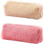 Trousse a crayons, 5 couleurs pour fille en peluche douce et moelleuse, trousse a crayons, trousse a ...