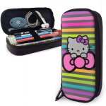 Trousse a crayons arc - en - ciel hello kitty grande capacit� avec double fermeture eclair pour l'�cole ...