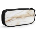 Trousse a crayons architecture marbres gris, grande capacit�, grande pochette, porte - stylo, fournitures ...