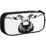 Trousse a crayons beige flower border bouquet, grande capacit� grande pochette porte - stylo