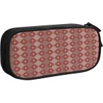 Trousse a crayons beige g�om�trique g�om�trique, grande capacit� grande pochette porte - stylo