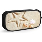 Trousse a crayons beige plage sable, grande capacit, grande pochette, porte - stylo, fournitures scolaires, ...