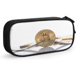 Trousse a crayons bitcoin monnaie pice de monnaie en mtal, grande capacit grande pochette porte - ...