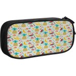 Trousse a crayons bouquet de ptales de roses roses, grande capacit grande pochette porte - stylo