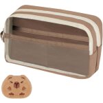 Trousse a crayons capybara, kawaii trousse scolaire avec poign�e, grande capacit� sac a crayons trousse ...