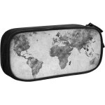 Trousse a crayons carte du monde fonc�e, grande capacit� grande pochette porte - stylo