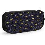 Trousse a crayons avec cercles d'toiles dessines, grande capacit, grande pochette, porte - stylo, ...
