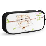 Trousse a crayons chat chaton arbre, grande capacit� grande pochette porte - stylo fournitures scolaires ...