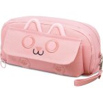 Trousse a crayon chat kawaii pour filles garons, trousse scolaire grande capacit avec 4 compartiments ...