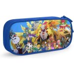 Trousse a crayons en cuir imprim� avec blocs de couleurs arc - en - ciel ? trousse multifonction pour ...