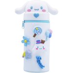 Trousse a crayons avec fermeture eclair - en silicone souple - pour fille - porte - crayons de table ...