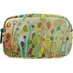 Trousse a crayons les fleurs aquarelle sur toile blanche pour etudiants - 21 x 5, 5 x 5 cm