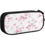 Trousse a crayons fleur florale rose, grande capacit� grande pochette porte - stylo