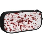 Trousse a crayons fleur florale rose rouge, grande capacit� grande pochette porte - stylo