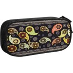 Trousse a crayons formes de disques g�om�triques, grande capacit� grande pochette porte - stylo