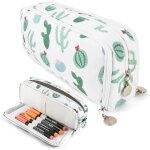 Trousse a crayons, grande capacit trousse scolaire pour garcon fille, sac a crayons avec 3 compartiments, ...