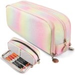 Trousse a crayons, grande capacit trousse scolaire pour garcon fille, sac a crayons avec 3 compartiments, ...