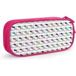 Trousse a crayons hello kitty avec fermeture eclair - pour etudiants - rose