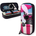 Trousse a crayons humoristique avec bouledogue fran�ais pour gar�ons et filles - grande trousse a crayons ...