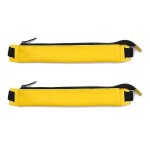 Trousse a crayons (lot de 2), pochette en cuir synthtique, sac a fermeture eclair avec sangle elastique ...