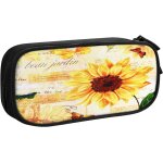 Trousse a crayons main tournesol papillon, grande capacit� grande pochette porte - stylo