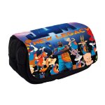 Trousse a crayons en nylon pour enfants, sac a crayons, thme sportif, basket - ball clbre, noir, fourniture ...