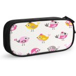 Trousse a crayons avec oiseaux anims colors, grande capacit, grande pochette, porte - stylo, fournitures ...