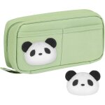 Trousse a crayons panda, kawaii trousse scolaire avec poign�e, grande capacit� sac a crayons trousse ...