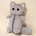 Trousse a crayons en peluche chat siamois, grande capacit, sac de rangement, design mignon, dessin, ...