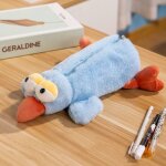 Trousse a crayons en peluche chat siamois de grande capacit, sac de rangement pour stylos a beurre de ...