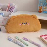 Trousse a crayons en peluche douce kawaii, fournitures scolaires, etui a crayons mignon, surintendant, ...