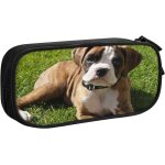 Trousse a crayons personnalis�e boxer dog, grande capacit� grande pochette porte - stylo