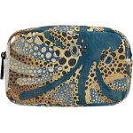 Trousse a crayons ronde mandala noir et blanc ? pochette en cuir imprim pour crayons et stylos